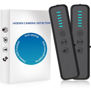 Hidden Camera Detectors-GPS Tracker Detector-Camera Detector Spy Camera Finder-RF Detector-25H Working Time,Travel-Friendly Size(Plane,2 Pack)