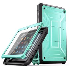 All-New 8 & 8 Plus Tablet 8“,DJ&RPQ Incompatible iPad TCL Full Body Rugged Hands-Free Viewing Stand Back Cover with Screen Protector-Purple