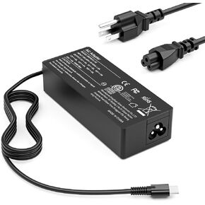 Universal USB C Laptop Charger 100W USB-C Charger Fast Charging Replacement for Lenovo ThinkPad MacBook HP Dell Asus Acer Google MSI ROG Ally Steam Deck Type C Power Cord for 90W 65W 45W PD 3.0