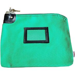 Locking Bank Bag Canvas Keyed Security (Royal Blue)