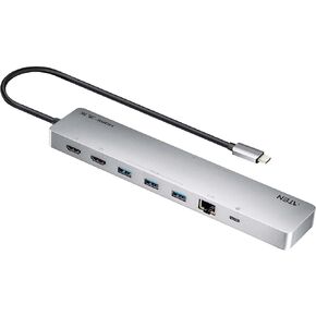 ATEN UH3240 11-in-1 USB-C 16 "HUB USB ، شاشة مزدوجة 4K 120Hz تدعم 8K 7680 × 4320 HDMI Display 100W توصيل الطاقة PD 3.0 متوافقة