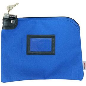 Locking Money Bank Bags with Keys Lockable Security Keyed Entry (Kelly Green)
