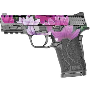 MightySkins Skin Compatible with Smith & Wesson M&P 9mm Shield EZ M2.0 - Purple Flowers | Protective, Durable, and Unique Vinyl Decal wrap Cover | Easy to Apply | Made in The USA