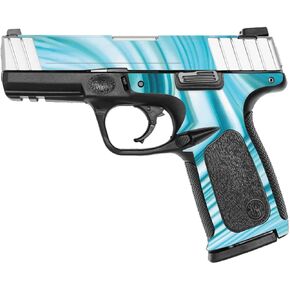 MightySkins Skin Compatible with Smith & Wesson SD VE Series - Aquamarine Quartz | Protective, Durable, and Unique Vinyl Decal wrap Cover | Easy to Apply, Remove, and Change Styles | Made in The USA