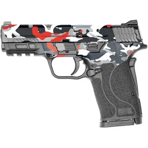 MightySkins Skin Compatible with Smith & Wesson M&P 9mm Shield EZ M2.0 - Red Camo | Protective, Durable, and Unique Vinyl Decal wrap Cover | Easy to Apply | Made in The USA