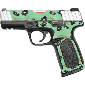 MightySkins Glossy Glitter Skin Compatible with Smith & Wesson SD VE Series - Why So Serious | Protective, Durable High-Gloss Glitter Finish | Easy to Apply and Change Styles | Made in The USA