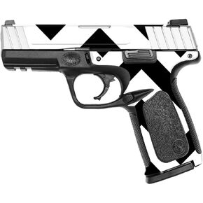 MightySkins Skin Compatible with Smith & Wesson SD VE Series - Black Chevron | Protective, Durable, and Unique Vinyl Decal wrap Cover | Easy to Apply, Remove, and Change Styles | Made in The USA