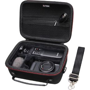 L LTGEM Camera Case Compatible with Sony ZV-1F / ZV-1 / ZV-1 II Vlog Digital Camera, Tripod, Microphone and Vlogger Accessory Kit, Rose Gold