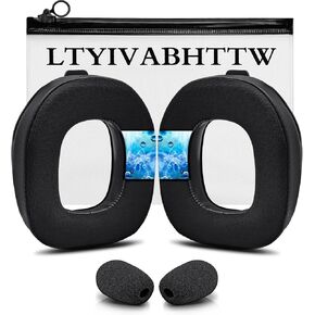 A50 Cooling Gel Replacement Earpads for Astro A50 Gen 4, Gen 5 and A50X Only, Made by LTYIVABHTTW, Improved Durability, Thickness and Sound Isolation, with Microphone Foam | Black