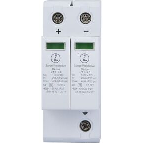 Lightning Protector, Voltage Surge Arrester Device, 2P 40KA Low-Voltage Arrester, Photovoltaic Lightning Protector