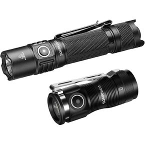 sofirn SP35T Tactical Flashlight 3800 Lumens Super Bright Pocket LED Flashlight Rechargeable with Dual Switch Bundle SC13 1300 LumensSmall Flashlight USB C Rechargeable