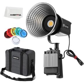 AMBITFUL EF100 100W 5600K COB LED Vidoe Light + BH-EF01 Battery Handle with Carry Bag for Outdoor Still Life Photography, Portrait, Studio Lighting,Interview Lighting,Support APP Control