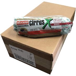 Wooster Brush Cirrus X R185 9 inch Paint Roller Cover 3/4 inch Nap - Pack of 12