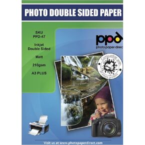 PPD 50 Sheets Inkjet Matte Photo Paper Double Sided 13x19 53lbs 210gsm 9mil Heavyweight High Resolution Instant Dry and Water-Resistant (PPD-47-50)