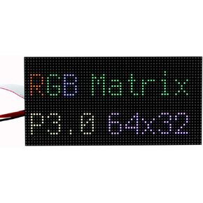عرض لوحة مصفوفة LED الكامل بلون RGB 64 × 32 بكسل للتوت PI ، ملعب 3.0 مم ، على متن الطائرة 2048 RGB LEDs