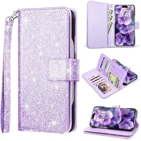 Fingic iPhone 14 Pro Case Wallet Rose Gold Marble 9 Card Holder PU Leather Magnetic Closure Detachable Wrist Strap Wallet Case for Women Girls Phone Cover Case for iPhone 14 Pro 5G (6.1 inch),2022