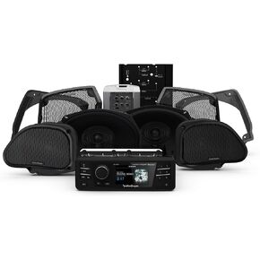 Rockford Fosgate HD9813RG-Stage3 Media Media Receiver ، Four Speakers & Amplifier Kit for 1998-2013 Harley-Davidson Road Glide