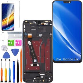 Screen Replacement for Honor 8X Original Display, JSN-L23 JSN-L11 JSN-L21 LCD Touch Panel Display Digitizer Assembly Repair Parts with Kit（Black with Frame） ﻿