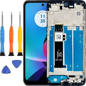 for Motorola G Play 2024 5G Screen Replacement for Moto G Play 2024 Gen 3 Screen Replacement with Frame XT2271-5 XT2271 XT2413V XT2413-1 LCD Display digitizer Touch Screen Black 6.5 Inch