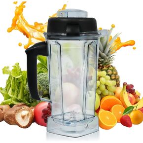 For Vitamix Blender Pitcher 64oz,Replacement Pitcher for Vitamix 5200 5300 6300 7500 VM0197 VM0101 VM0100 VM0103 E310 Classic Explorian Commercial Professional Series Vitamix Blender Container