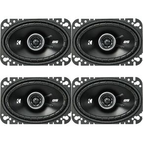 KICKER 4x6 120 Watt Peak Power 2-Way 4-Ohm Coaxial Car Audio Speakers (Qty 4)
