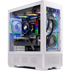 Skytech Azure Gaming PC Desktop, Ryzen 9 9900X 4.4 GHz (5.6GHz Turbo Boost), AMD RX 9070 16GB GDDR6, 1TB Gen4 NVMe SSD, 32GB DDR5 RAM 6000 RGB, 850W Gold PSU, Wi-Fi, Win 11