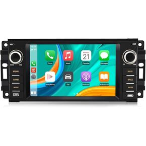 Car Stereo [2GB+32GB] for Jeep Wrangler JK Compass Patriot/Chrysler/Dodge RAM Charger, 7 inch Touch Screen Android 13 Radio with Bluetooth GPS Navigation Wireless CarPlay Andriod Auto