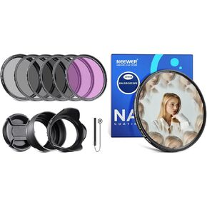 Neewer 58mm UV CPL FLD Filter Kit & ND Set and Kaleidoscope Prism Lens Filter