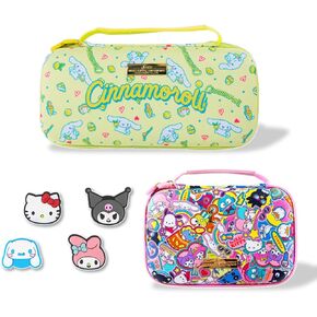 Sonix x Sanrio Nintendo Switch Thumb Grips (Hello Kitty & Friends) + Carrying Case (Cinnamoroll) + GameCard Case (Hello Kitty & Friends Stickers)