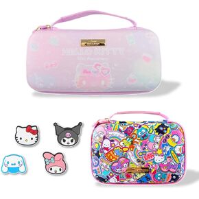 Sonix x Sanrio Nintendo Switch Thumb Grips (Hello Kitty & Friends) + Carrying Case (Hello Kitty 50th Anniversary) + GameCard Case (Hello Kitty & Friends Stickers)