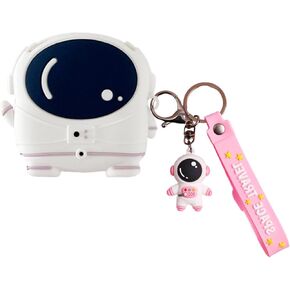 SKPY Silicone Case Compatible with SHOKZ OpenFit 2 with Pendant, Cute Cartoon Astronaut Shockproof Protective Case for Men Women