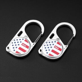 Metal Secure Holder with Carabiner for Apple AirTag,Snap Hook Lock Case with Key Ring for Keys,Luggages and Pets.