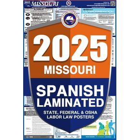 2023 Missouri MO All in One Workplace Compliance & Labor Law Poster (Federal State & OSHA) English Plain Paper