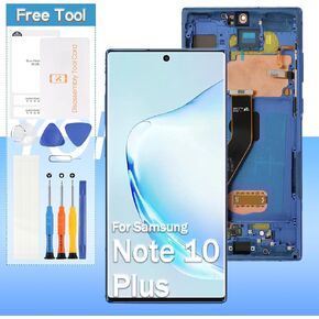 OLED for Samsung Galaxy Note 10 Plus/Note 10 Plus 5G Screen Replacement SM-N975 SM-N976 6.8" LCD Display Touch Digitizer Assembly with Tools(Blue with Frame)