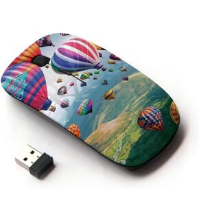 [ Optical 2.4G Wireless Mouse [ Balloon Hot Air Flying Nature Sky ]