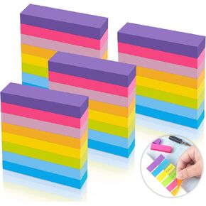 40 Pack Page Markers Sticky Notes Flags Tabs Page Markers,4000 Sheets Index Tabs,Small Self-Stick Note Pads,8 Bright Colors Page Flags Mini Self-Stick Pads to Post for Office,School,Home,Meeting