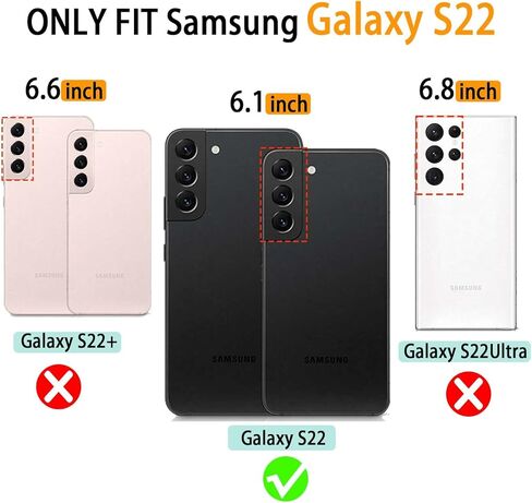 VANAVAGY Wallet Case Compatible for Galaxy S22 for Women and Men, RFID Flip Leather Cover with Wrist Supports Wireless Charging with Card Holder and Screen Protector,Rose Gold in Kuwait