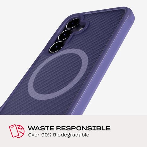 Tech21 Evoarmor Case for Galaxy S25 - مع حماية تأثير المغناطيس - الأرجواني - الأرجواني in Kuwait