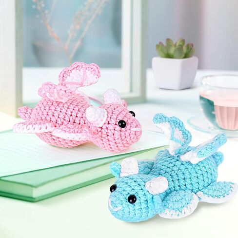 Crochet Kit for Beginners, Beginner Crochet Kit for Adults with Step-by-Step Video Tutorials, DIY Crochet Animal Kits Kids Knitting Supplies, 3 Pack Hamster Family(40%+ Yarn) in Saudi Arabia