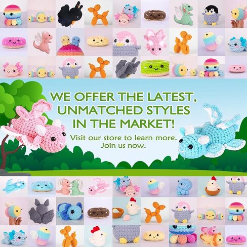 Crochet Kit for Beginners, Beginner Crochet Kit for Adults with Step-by-Step Video Tutorials, DIY Crochet Animal Kits Kids Knitting Supplies, 3 Pack Hamster Family(40%+ Yarn) in Saudi Arabia