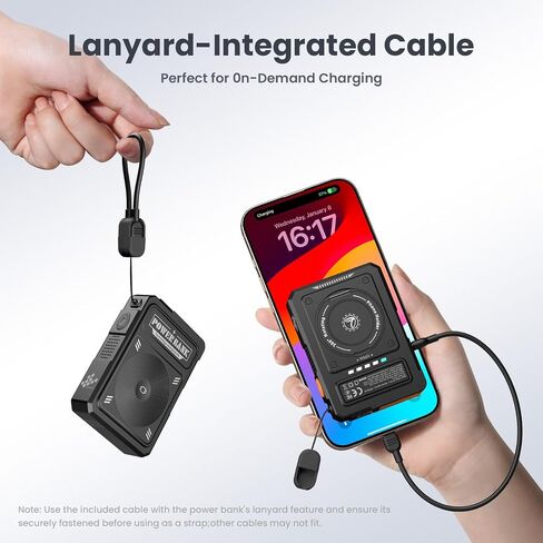 for Magsafe Battery Pack 10000mAh,5-in-1 Magnetic Power Bank Built in AC Plug,Magnetic Wireless Portable Charger for Apple Watch,22.5W Fast Charging Power Bank for iPhone 16 Pro Max/15/14/13/12 Mini in Kuwait