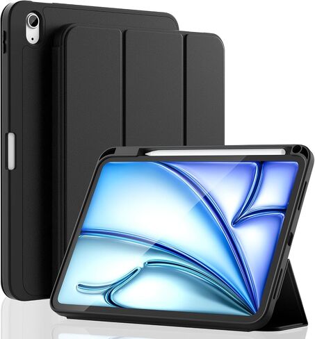 متوافق مع IPAD 10th Gen 10.9 بوصة (2022) | A2696 / A2757 / A2777 | فتحة القلم ، تصميم ثلاثي الأفق ، مقاومة للصدمات ، مقاومة للمنزل ، ويقوّى تلقائيًا ، أسود in Kuwait