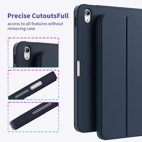 for iPad 11th Gen (A16, 2025) & 10th Gen 10.9" Case, 360° Rotating Smart Cover with Pencil Holder, Auto Sleep/Wake, Stand Protective Folio for iPad 10.9/11" Pink in Saudi Arabia