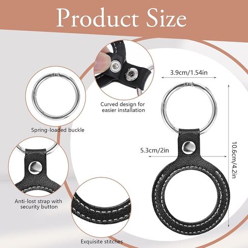 2 Pack Quarter Holder Keychain, AA Coin Holder, AA Chip Holder Fits Coin Size 34mm, Leather Keychain for AA Coin Chips Tokens Medallion Collection Stroage(Pink, Off White) in Saudi Arabia