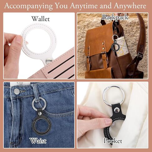 2 Pack Quarter Holder Keychain, AA Coin Holder, AA Chip Holder Fits Coin Size 34mm, Leather Keychain for AA Coin Chips Tokens Medallion Collection Stroage(Pink, Off White) in Saudi Arabia