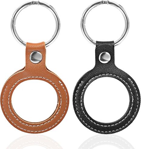 2 Pack Quarter Holder Keychain, AA Coin Holder, AA Chip Holder Fits Coin Size 34mm, Leather Keychain for AA Coin Chips Tokens Medallion Collection Stroage(Pink, Off White) in Saudi Arabia