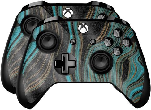 Glossy Glitter Skin متوافق مع Microsoft Xbox One Controller (2 Pack) - Cotton Candy Swirl - Premium 3M Vinyl Protction Wrap Cover - من السهل تطبيق | مصنوع في الولايات المتحدة الأمريكية من قبل Mayyskins in Saudi Arabia