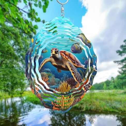 Peacock Wind Spinner 3D Stainless Steel Kinetic Sculpture Metal Art Christmas 10 Inch Colorful Hanging Decoration for Garden, Patio, Yard, and Indoor/Outdoor Spaces in Saudi Arabia