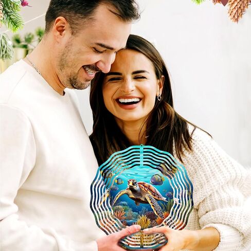 Peacock Wind Spinner 3D Stainless Steel Kinetic Sculpture Metal Art Christmas 10 Inch Colorful Hanging Decoration for Garden, Patio, Yard, and Indoor/Outdoor Spaces in Saudi Arabia