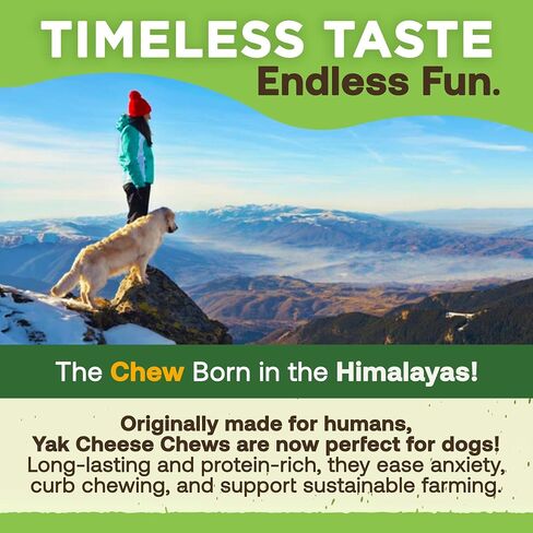 EcoKind Yak Cheese Himalayan Dog Chews, Yak Chews for Medium Dogs, Long Lasting Bone for Aggressive Chewers, 3 Ingredients, Natural High Protein Treats, No Additives, Lactose Free, Medium - 12 Chews in Saudi Arabia